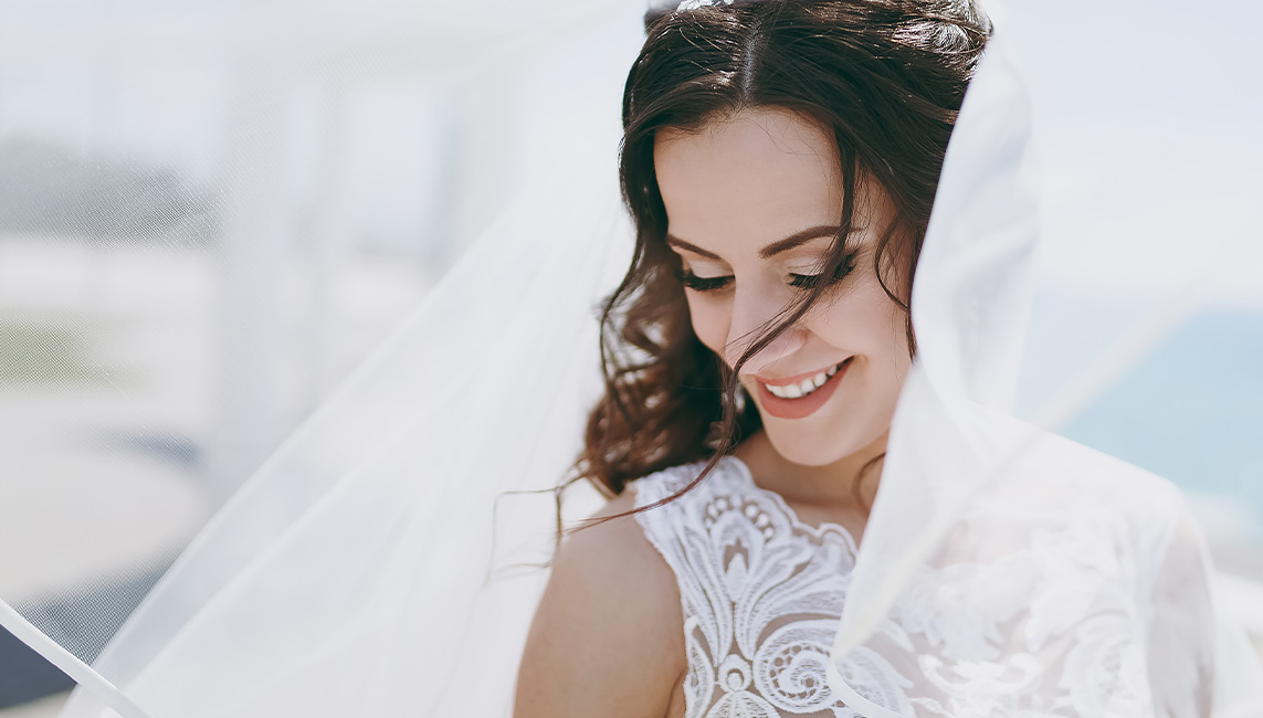 woman on her wedding day