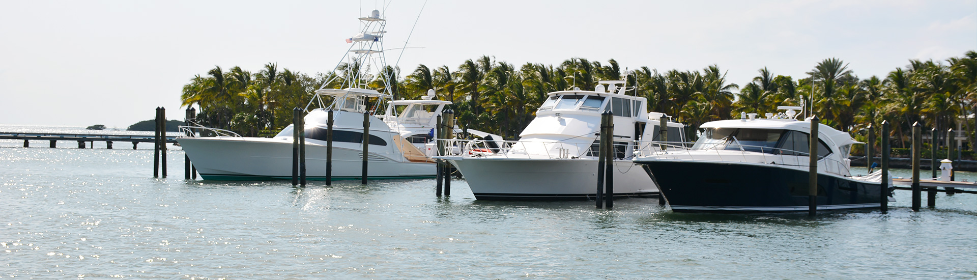 three yachts on the water