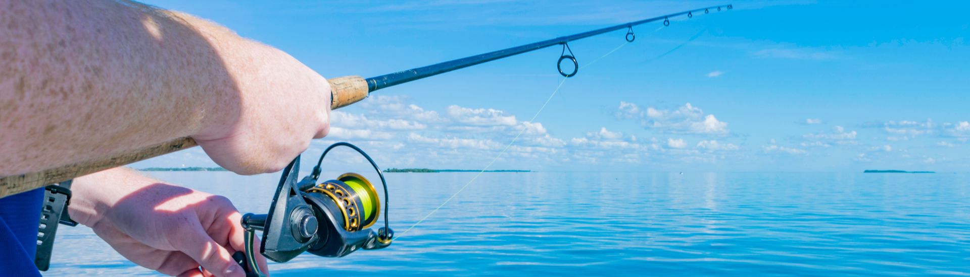man fishing in the ocean