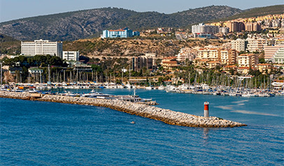 coastal city from the water