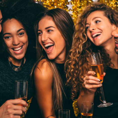 Group of friends celebrating