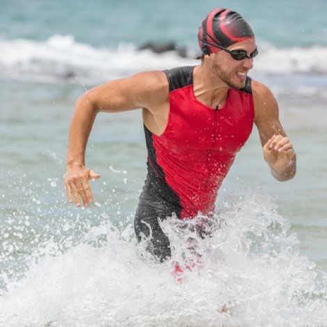 male triathlete swimmer