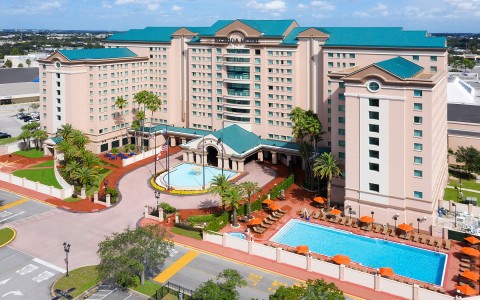 hotel exterior view from above