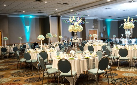 wedding decor within the venue space
