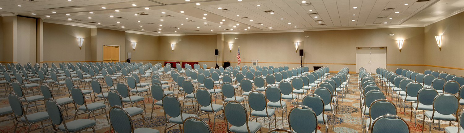 chairs lined up within an event space
