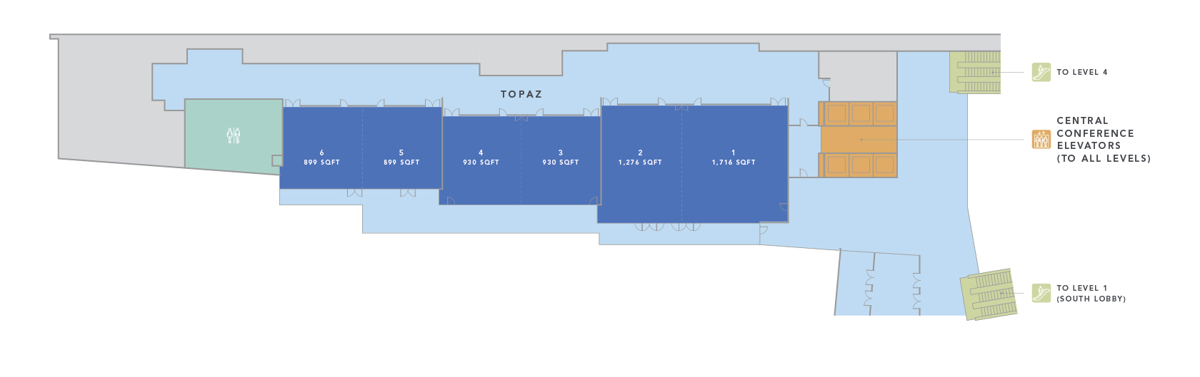 floorplan that has grey and blue colors