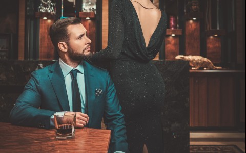 couple dressed formally