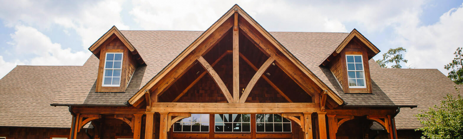Front of ballroom building built out of wood