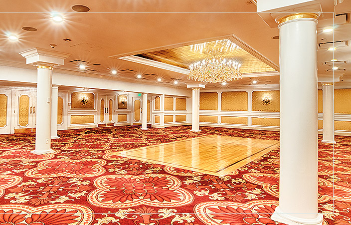 empty Grand Salon with wood dance floor