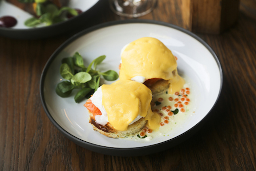 nicely plated eggs benedict