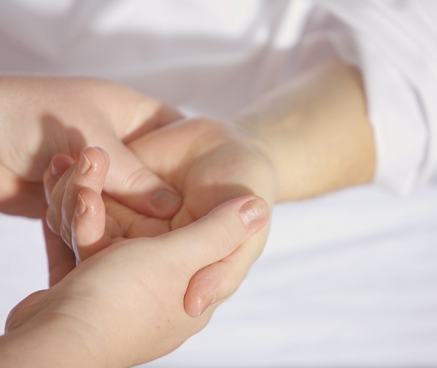 Close up of hand massage