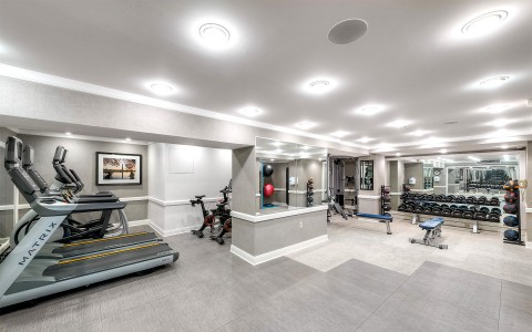 indoor fitness center view