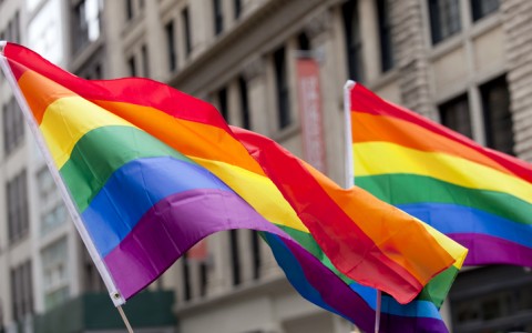 gay pride rainbow flags