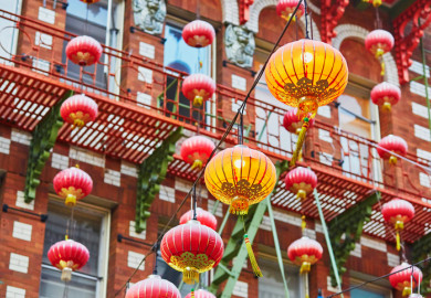 red lanterns in chinatown san francisco