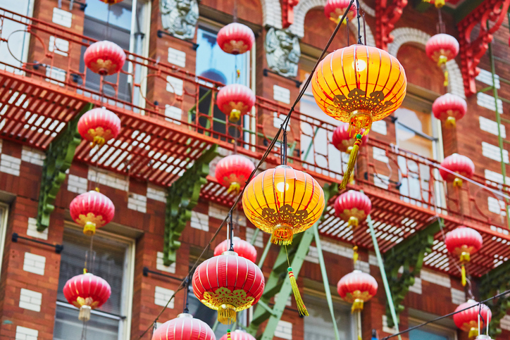 red lanterns in chinatown san francisco