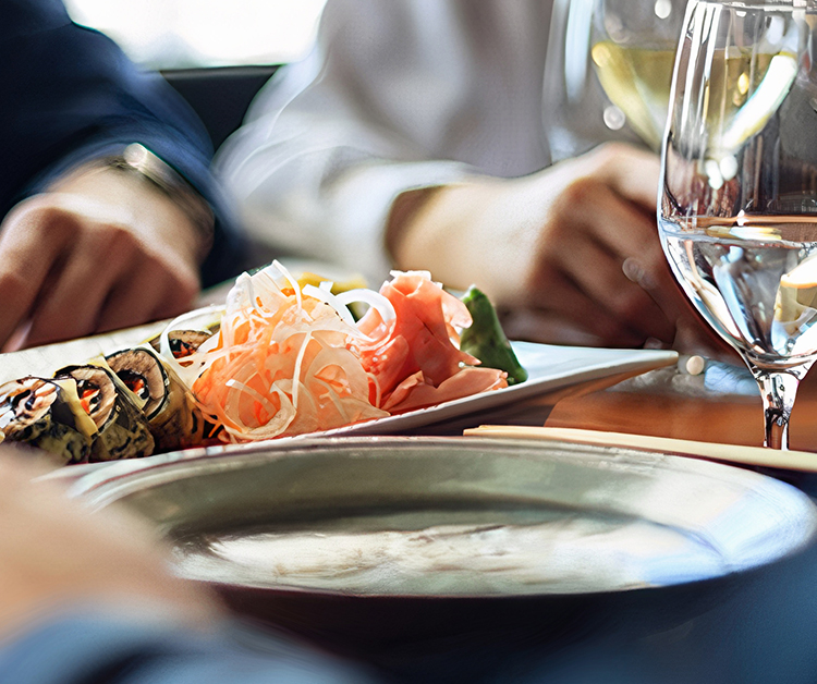 sushi on a plate