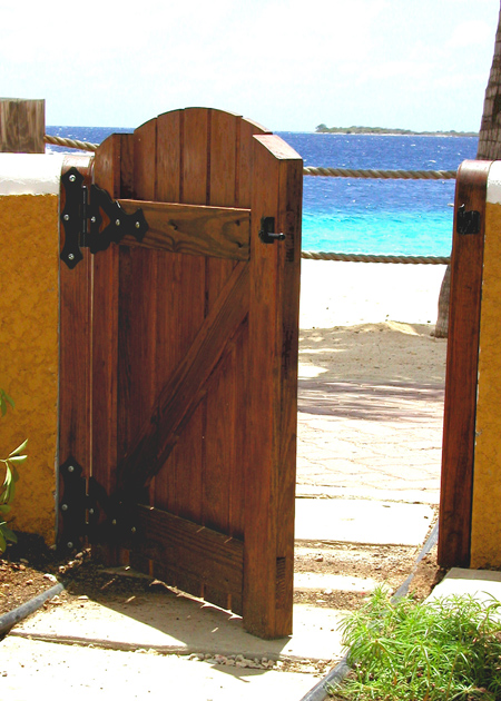open gate leading to the beach