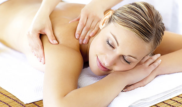 a woman getting a massage
