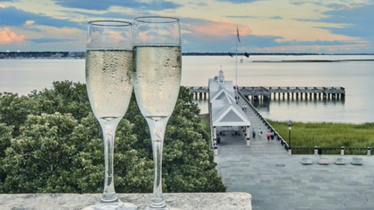 two glasses of champagne