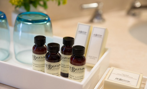 essential oils in a box on the counter