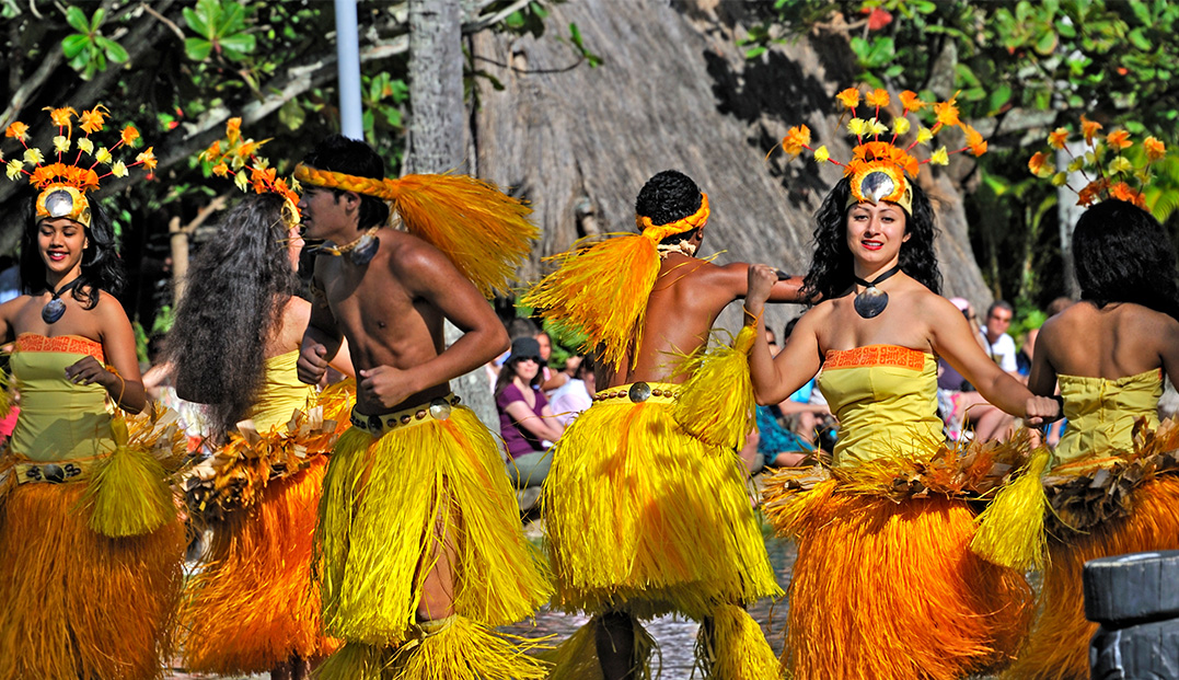 a view of local dancers performing