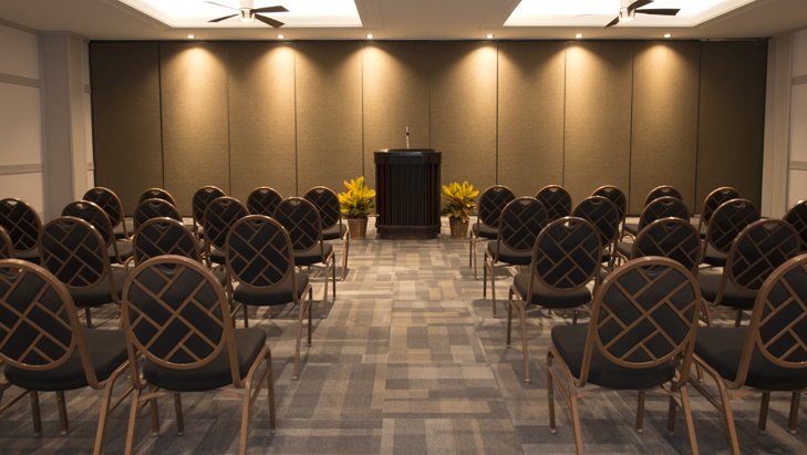 view of meeting room in hotel