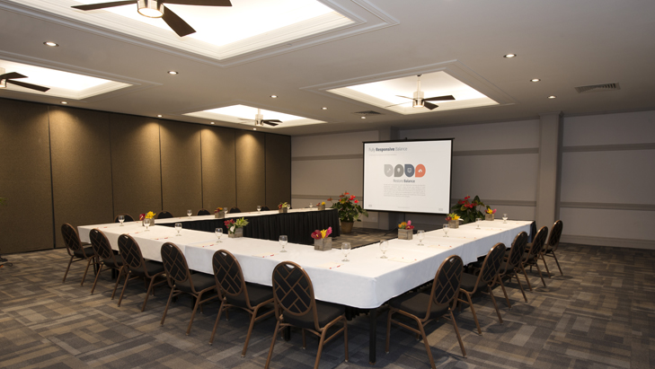 view of meeting room in hotel