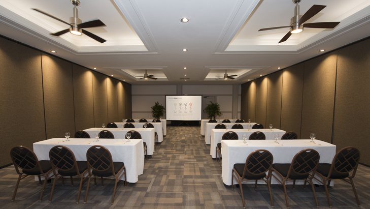 view of meeting room in hotel