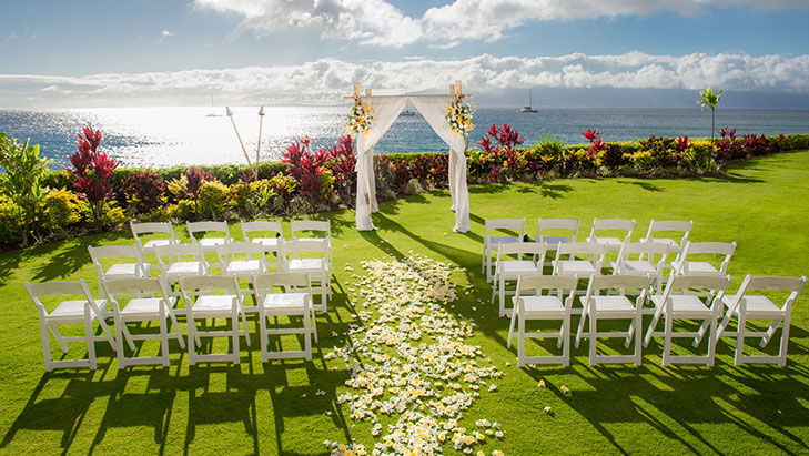 view of royal lahaina resort maui oceanfront cottage lawn