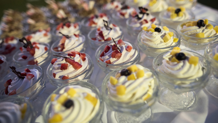 view of desserts