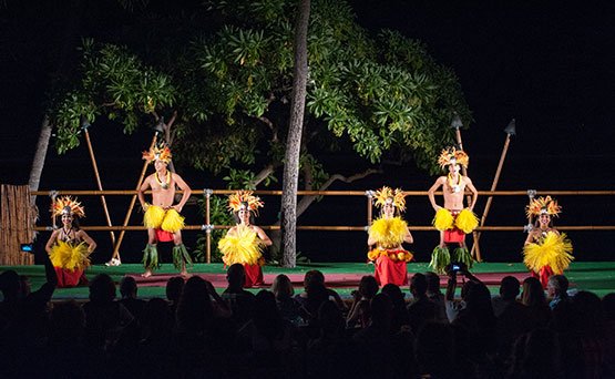 view of voyagers of the pacific luau in royal kona resort