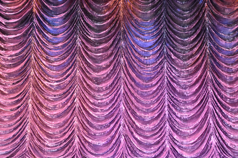 purple glimmering curtain