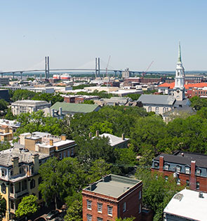 birdshot view of the city