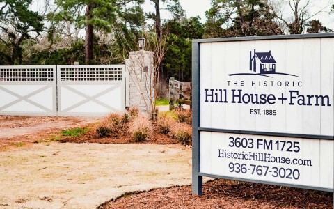 Historic Hill house entry sign