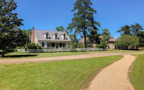 view of the main house from the driveway