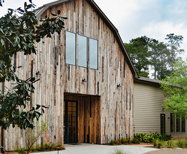 exterior view of barn building