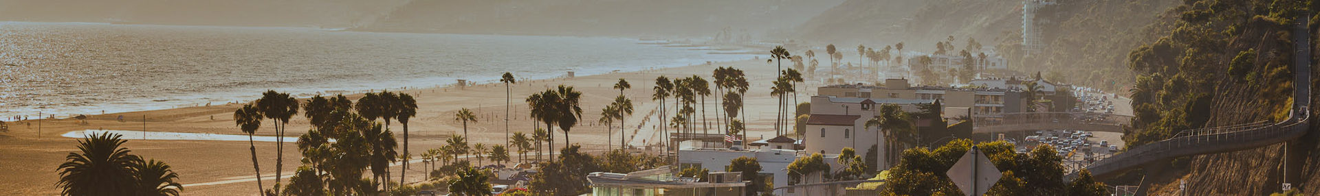 aerial view of beach town