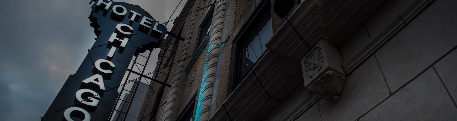 Hotel Chicago sign on brick building