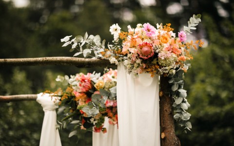Boutique of flowers as a wedding decorations 