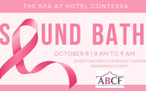 sound bath spa hotel contessa breast cancer awareness flyer