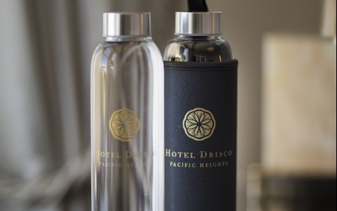 Branded Hotel Drisco water bottles