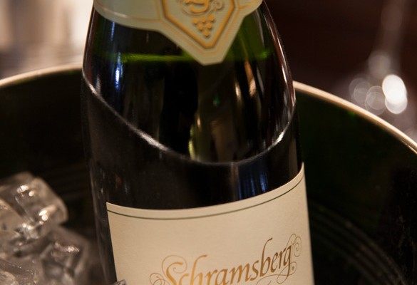 chilled bottle of Schramsberg wine over ice bucket