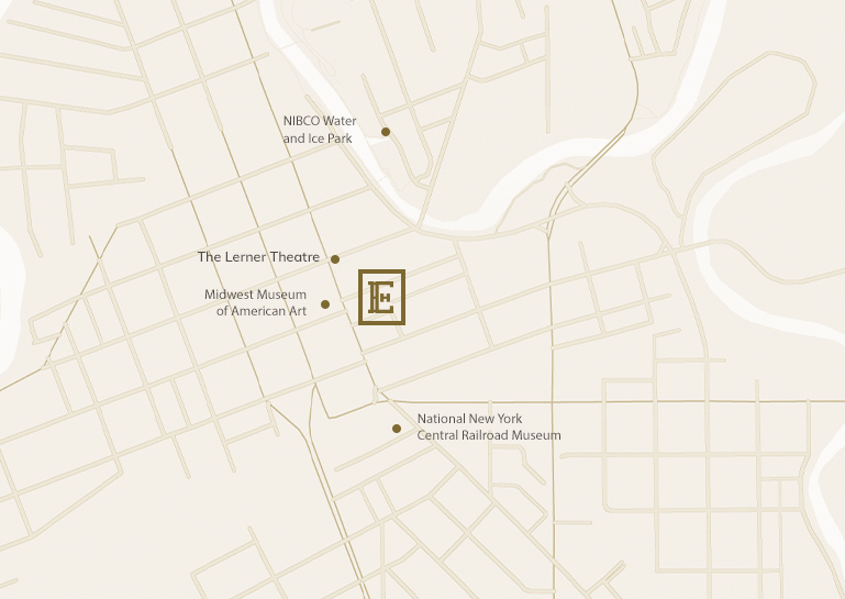hotel elkhart meetings location map