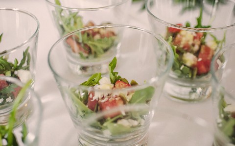 Closeup of some elegant hors d'oeuvres