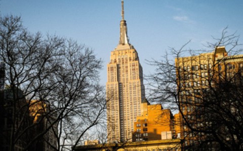 view of the empire state building during day time