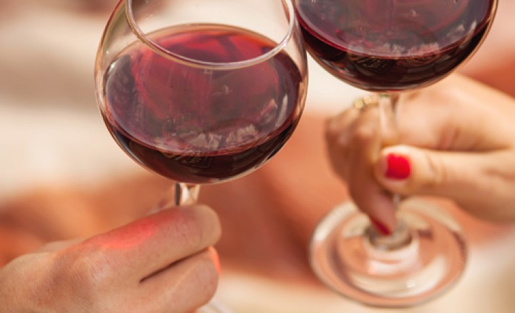 glasses on wine