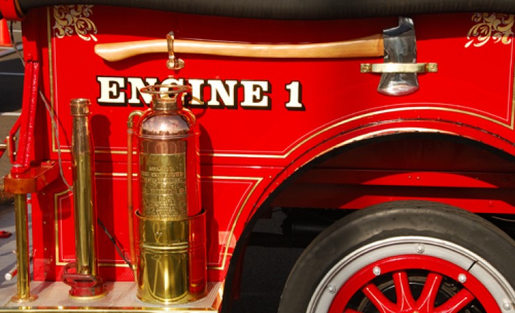 close up of fire engine