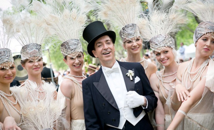 people dressed in jazz themed costumes