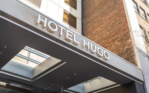 the exterior of Hotel Hugo
