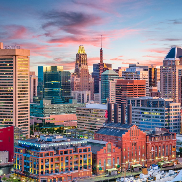 Aerial shot of city